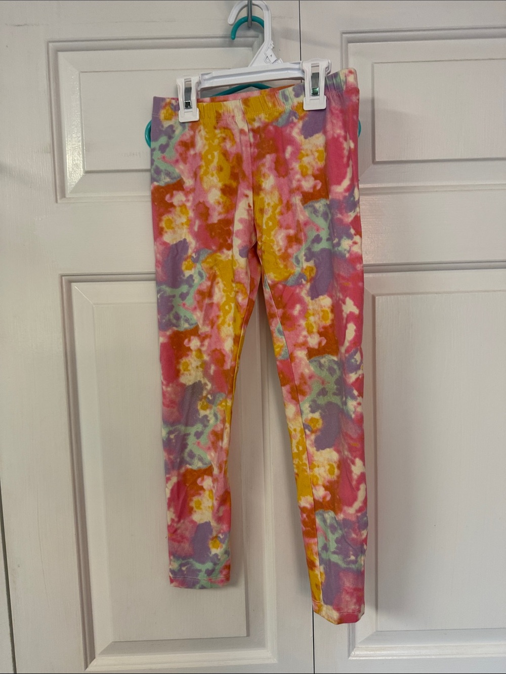 Cat & Jack Tie-Dye Kids Leggings - Pink, Yellow, Purple